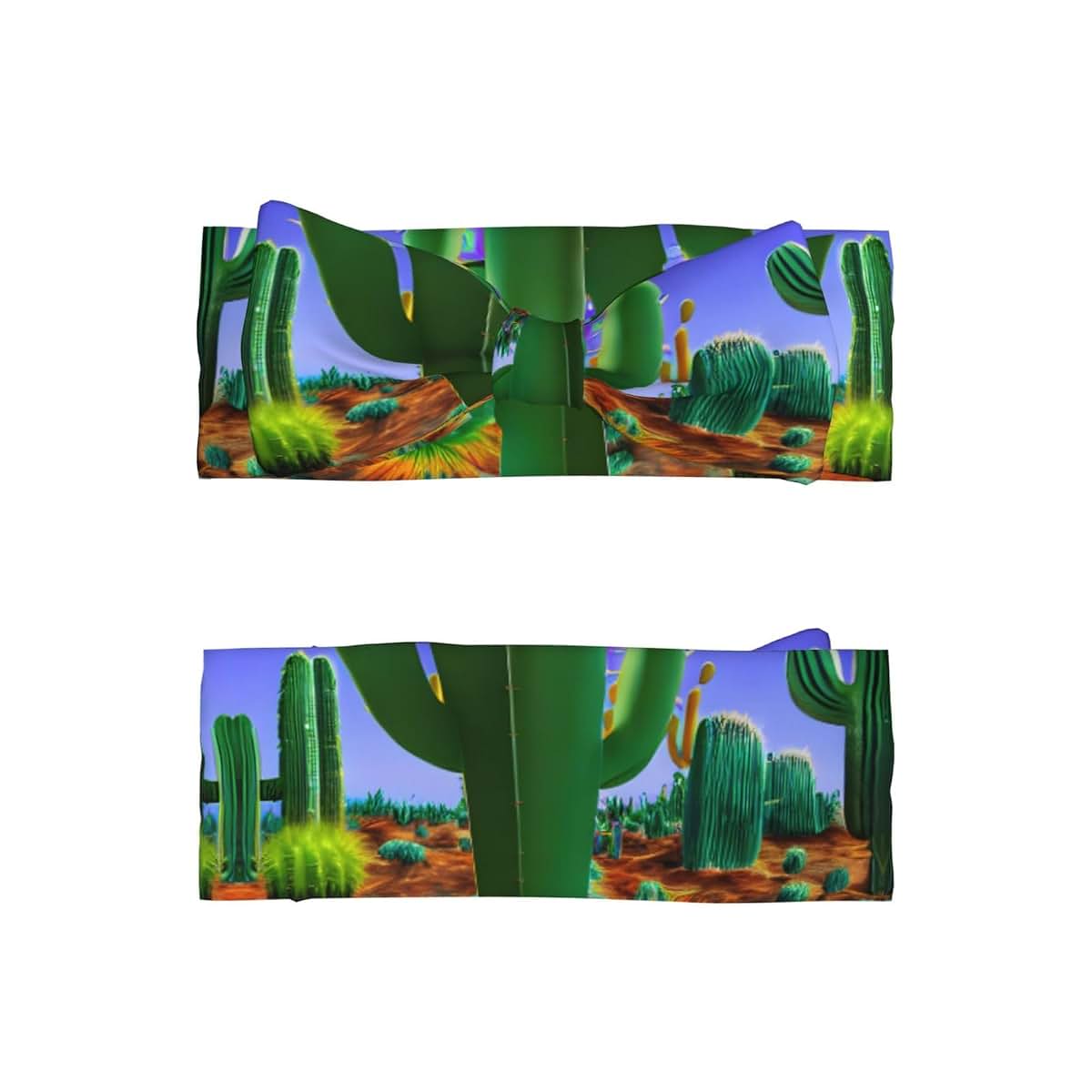 BaerK Soft Bows Baby Headband – Cute Cactus Desert Print for Newborns, Infants & Toddlers – Perfect Full Moon Gift (photo 2)