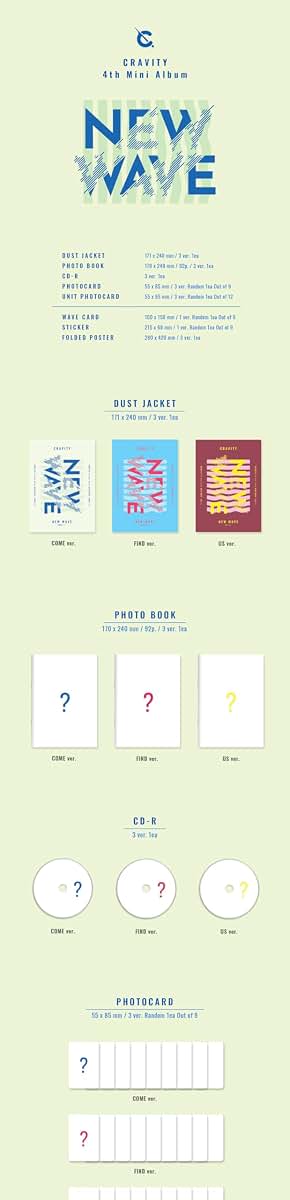 Dreamus Cravity New Wave 4th Mini Album US Version with Photobook and Photocard