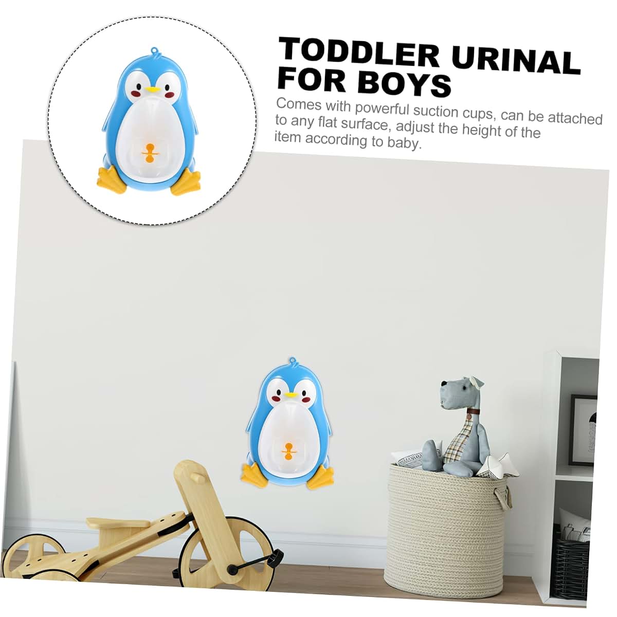 BabyOneStop Adjustable Training Urinal for Boys and Kids Wall Mount