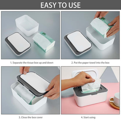 Wipes Dispenser Holder for Baby: Large Capacity Moisture Seal Wipe Container
