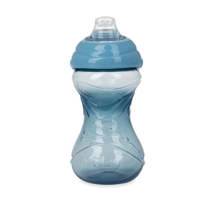 Nuby 3-Pack No-Spill Easy Grip Sippy Cup, 10 oz, Soft Spout, Click Lock Lid