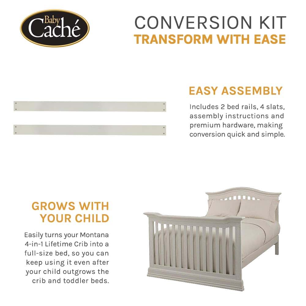 Baby Cache Montana Collection Crib Conversion Kit in Espresso Finish