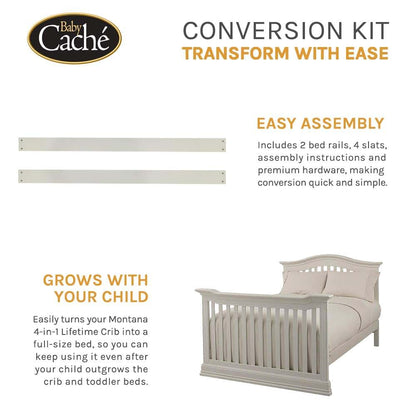 Baby Cache Montana Collection Crib Conversion Kit in Espresso Finish