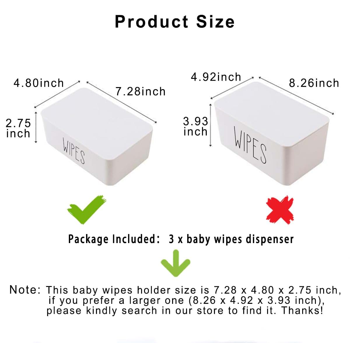 Illikkuyax 2 Pack Baby Wipes Dispenser Grey