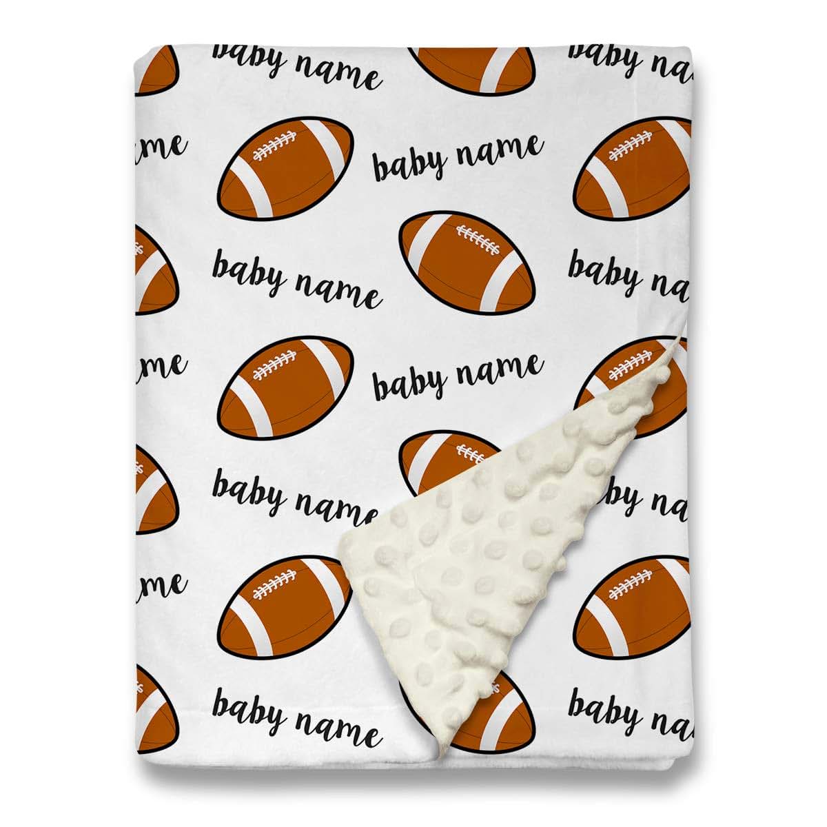 Nictimeid Personalized Baby Minky Blanket With Custom Name