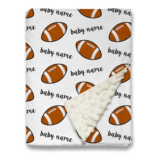 Nictimeid Personalized Baby Minky Blanket With Custom Name