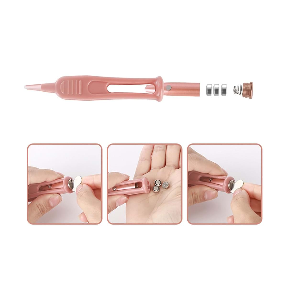 HOUNIIXIE Baby Nose Booger Remover Clip with Lighted Tip, Multicolor