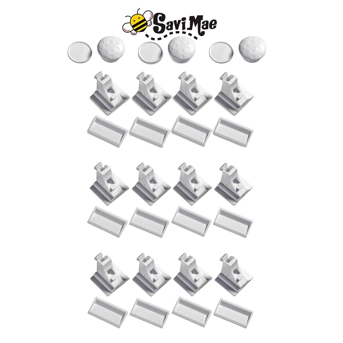 Savi Mae Magnetic Baby & Child Safety Locks for Cabinets & Drawers, 12 Locks + 3 Keys, 3M Adhesive