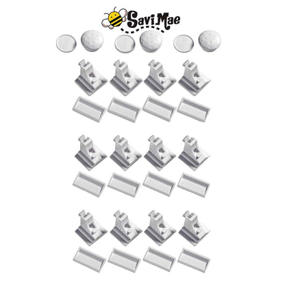 Savi Mae Magnetic Baby & Child Safety Locks for Cabinets & Drawers, 12 Locks + 3 Keys, 3M Adhesive