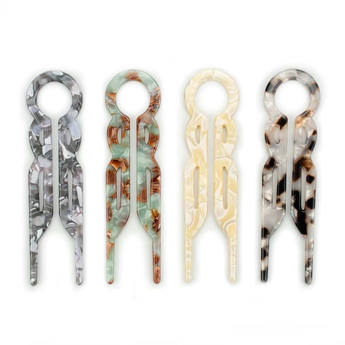 Acetate U-Shaped Hair Stick for Thick Hair | Tortoiseshell Pattern Accessory