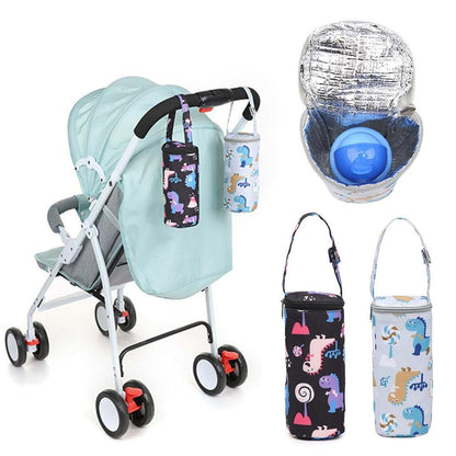 Gllehkt Milk Water Warmer Insulated Bag Baby Nursing Bottle Heater Freshness Preserved Feeding Bottle Bag for Car (photo 2)
