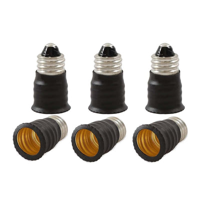 E-Simpo E11 to E12 Light Socket Adapter, 6-Piece Set