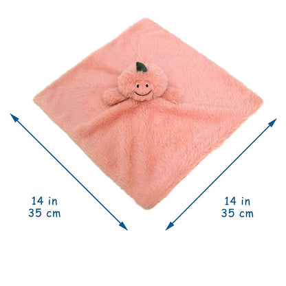 Doindute Baby Pink Pumpkin Soft Stuffed Animal Security Blanket, 14 Inch Plush Lovey for Newborns and Toddlers