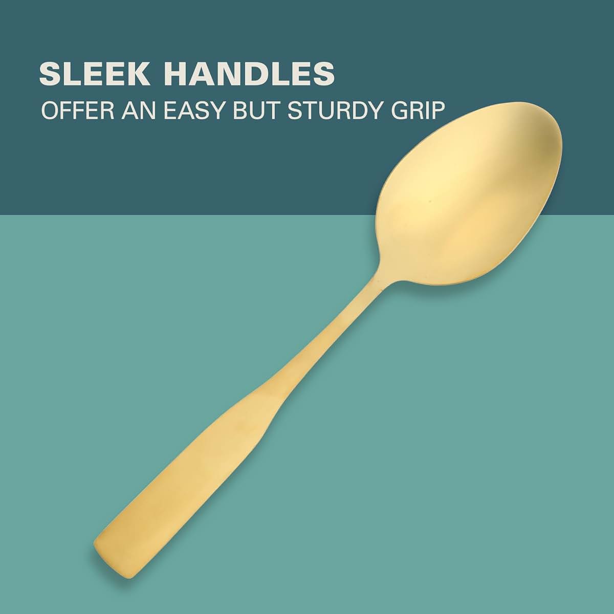 Gibson Abbeville Gold Flatware Stainless Steel Utensil Set for 8
