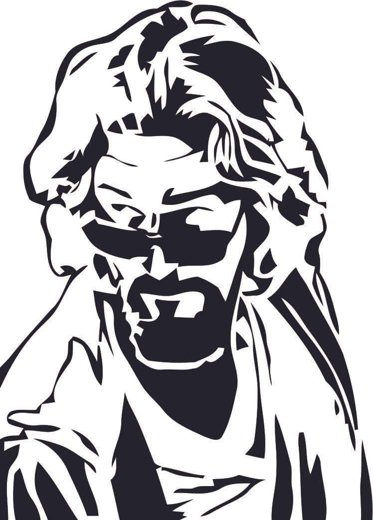 The Dude Big Lebowski Wall Decal Cinema Vinyl Sticker 20x18 Inch