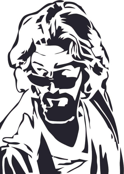 The Dude Big Lebowski Wall Decal Cinema Vinyl Sticker 20x18 Inch