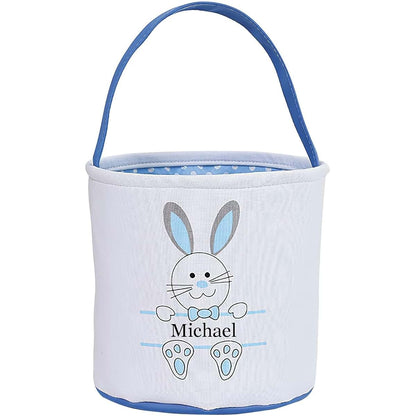 GosilenceWa Personalized Easter Basket for Girls Boys Kids with Name Large Custom Easter Baskets for Eggs Candy Gifts
