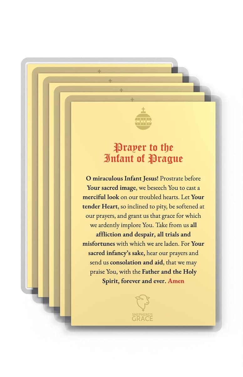 Shepherd's Grace Infant Of Prague Prayer Cards