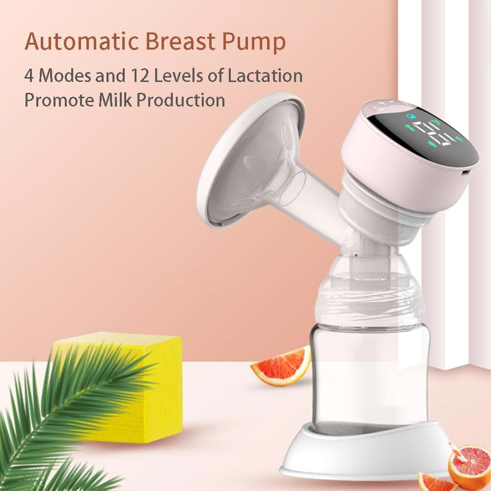 Metanthou 4 Modes and 12 Levels LED Display Rechargeable Electric Breast Pump with Painless Breast Soak Silicone (photo 2)