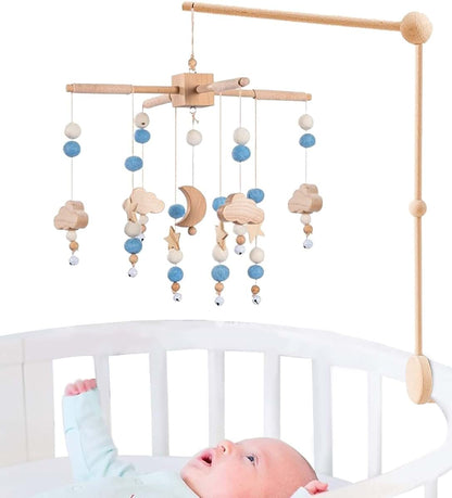 BlueMello Starry Night Boho Crib Mobile Toy and Arm Holder Set