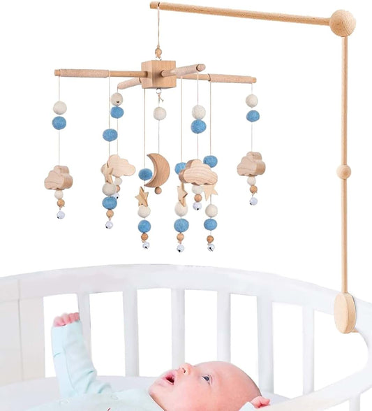 BlueMello Starry Night Boho Crib Mobile Toy and Arm Holder Set