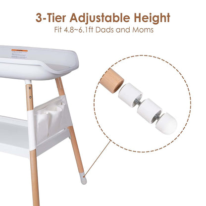 Beberoad Love Baby Changing Table White Height Adjustable