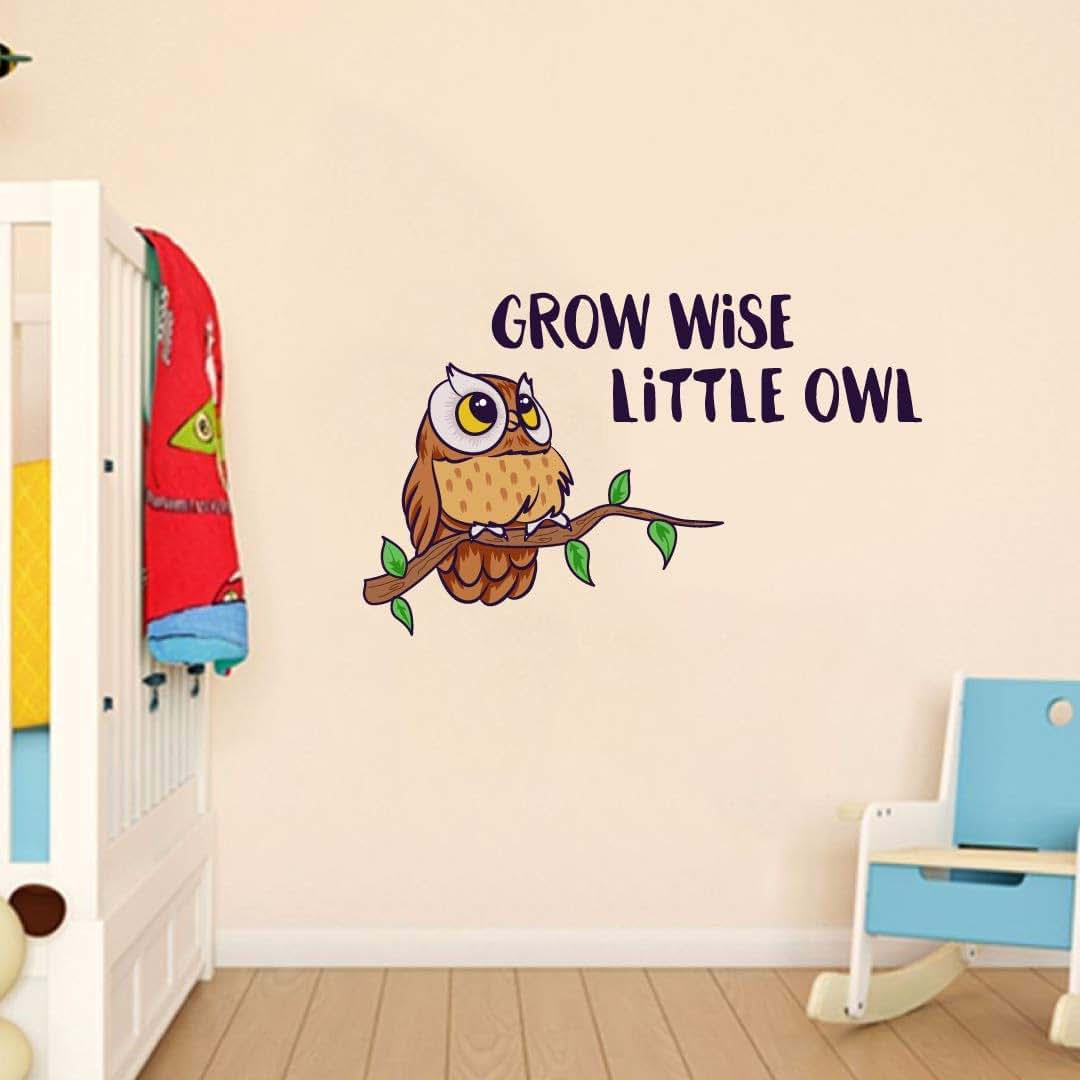 DS Inspirational Decals Grow Wise Little Owl Wall Art Decal