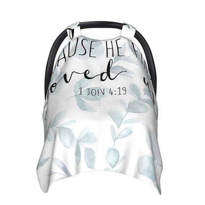 Breathable Baby Car Seat Cover & Nursing Cover - Multi-Use Stretch Fabric