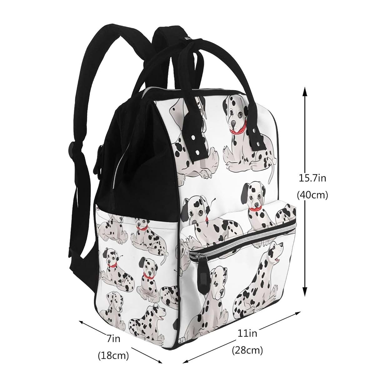 LHDGBNV Dalmatian Print Diaper Bag Backpack with Changing Pad (photo 2)
