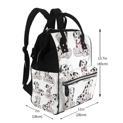 LHDGBNV Dalmatian Print Diaper Bag Backpack with Changing Pad (photo 2)