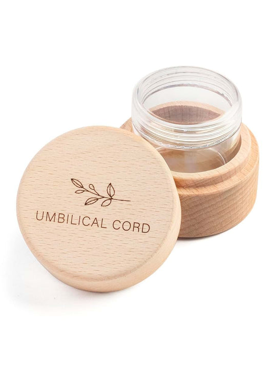Iwoohome Wooden Umbilical Cord Keepsake Box With Acrylic Insert