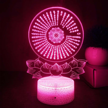 Jinnwell 3D Buddha Night Light Lamp With 16 Color Changing Remote (photo 3)