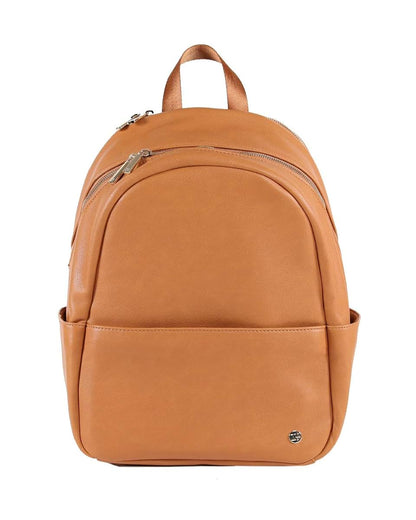 Little Unicorn Skyline Backpack Cognac Vegan Leather Diaper Bag