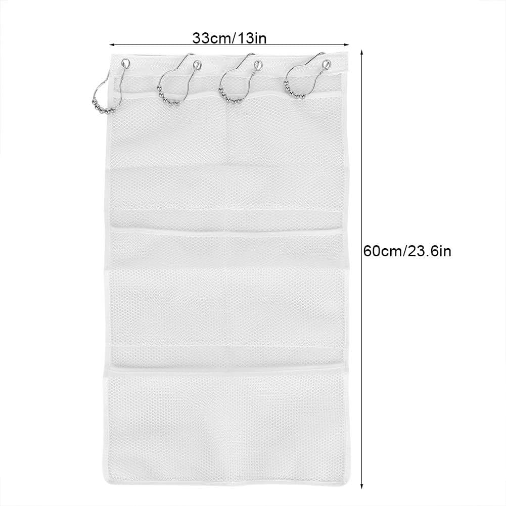 TOPINCN Mesh Bathroom Storage Organizer Bag with 6 Pockets, 23.6 x 13 inches