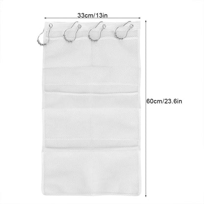 TOPINCN Mesh Bathroom Storage Organizer Bag with 6 Pockets, 23.6 x 13 inches