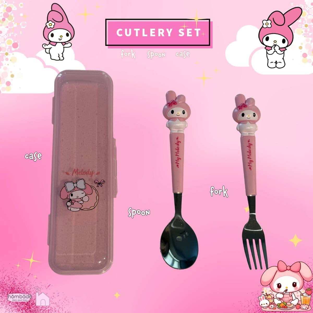 Hombäde Stainless Steel Flatware Set Pink Melody (photo 2)