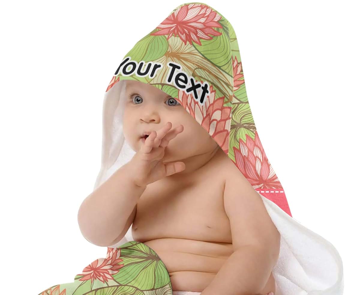 YouCustomizeIt Personalized Lily Pads Hooded Baby Towel (photo 2)