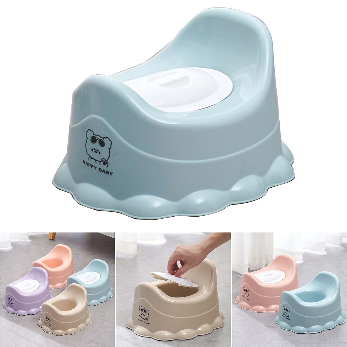 ZEPFJHE Toddler Potty Seat Chair Training Toilet Antislip Seat Toilet Trainer Travel Chair for Camping Toilet for (photo 2)