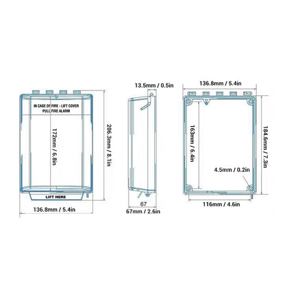 Jaocdoen Fire Alarm Pull Station Cover With Protective Guard (photo 3)