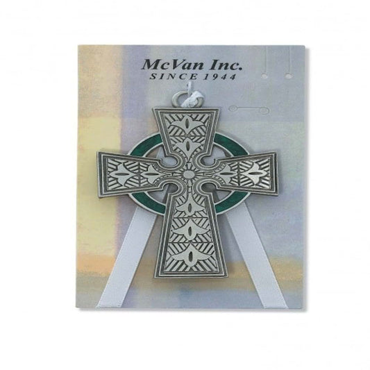 KeegansCatholicTreasures Pewter Celtic Crib Cross (McVan 147-44) - Carded