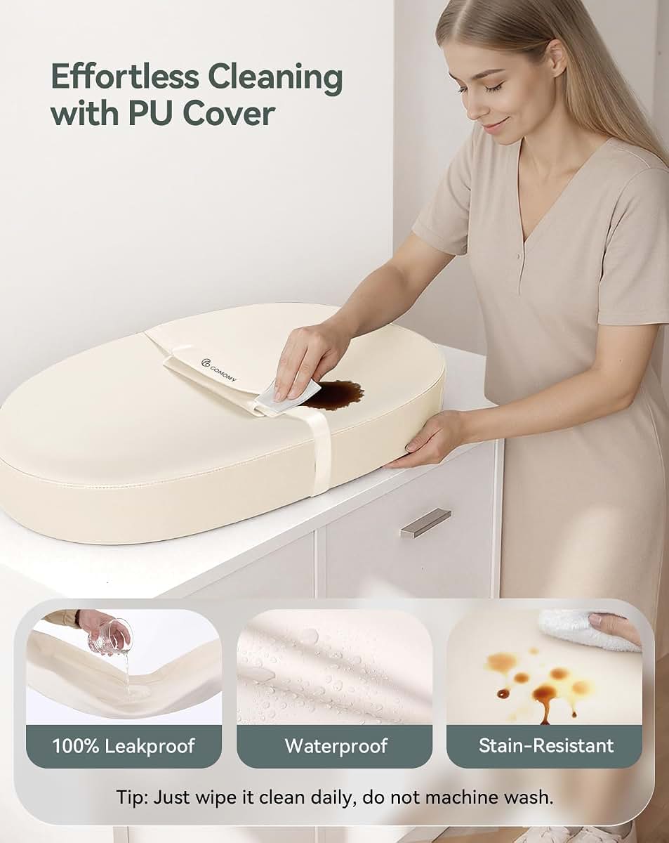 COMOMY Baby Changing Pad with Waterproof PU Cover