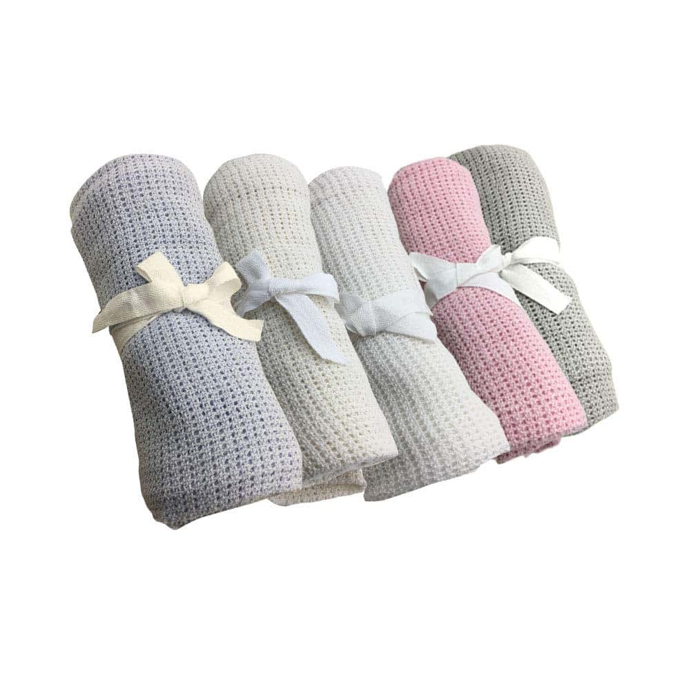 FC Fancy Soft Cotton Crochet Hole Thin Summer Wrap Baby Knitted Blanket Toddler Kids Back Ceat Cover Baby Crib Cover (photo 3)