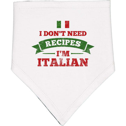 Inktastic No Recipes I'm Italian Baby Bandana Bib