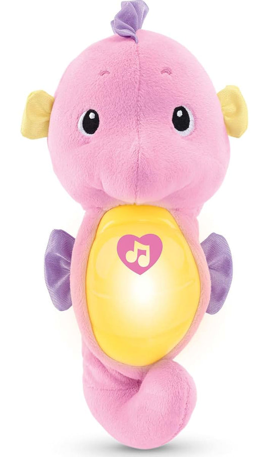 Fisher-Price Pink Soothe & Glow Seahorse Musical Plush Toy