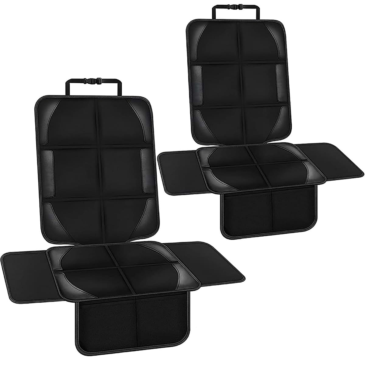 FALMDCQ Pack of 2 Car Seat Protective Covers, Baby Safety Seat Pads and Kick Mat