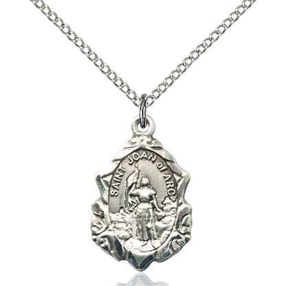 Bonyak Sterling Silver St. Joan of Arc Pendant Necklace