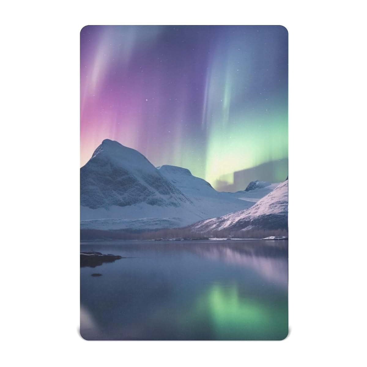 Jihqo Aurora Northern Lights Fitted Crib Sheets for Mini Cribs