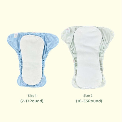 BISENKID 2 Pack Plastic Training Pants Plastic Underwear for Toddlers - Adjustable Outer Shell with 3 Pack Absorbent (photo 2)