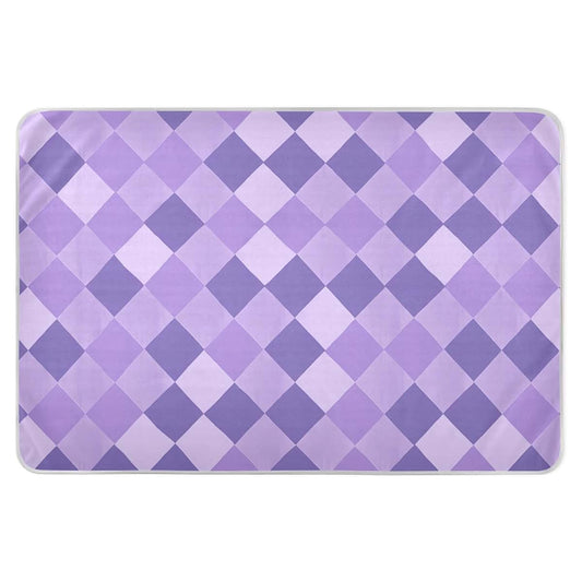 famyily Plaid Purple Deep Purple White Light Purple Extra Large Resuable Toddler Mattress Pads Water Resistant Potty