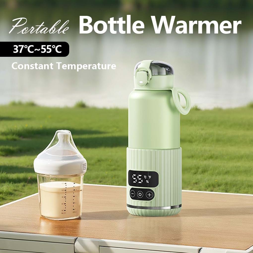 huasida Portable Bottle Warmer with Fast Heating and Long Constant Temperature 15oz Capacity Heated Travel Mug for